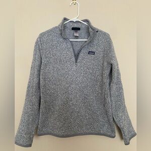 Patagonia women’s 1/4 zip better sweater, size M, grey